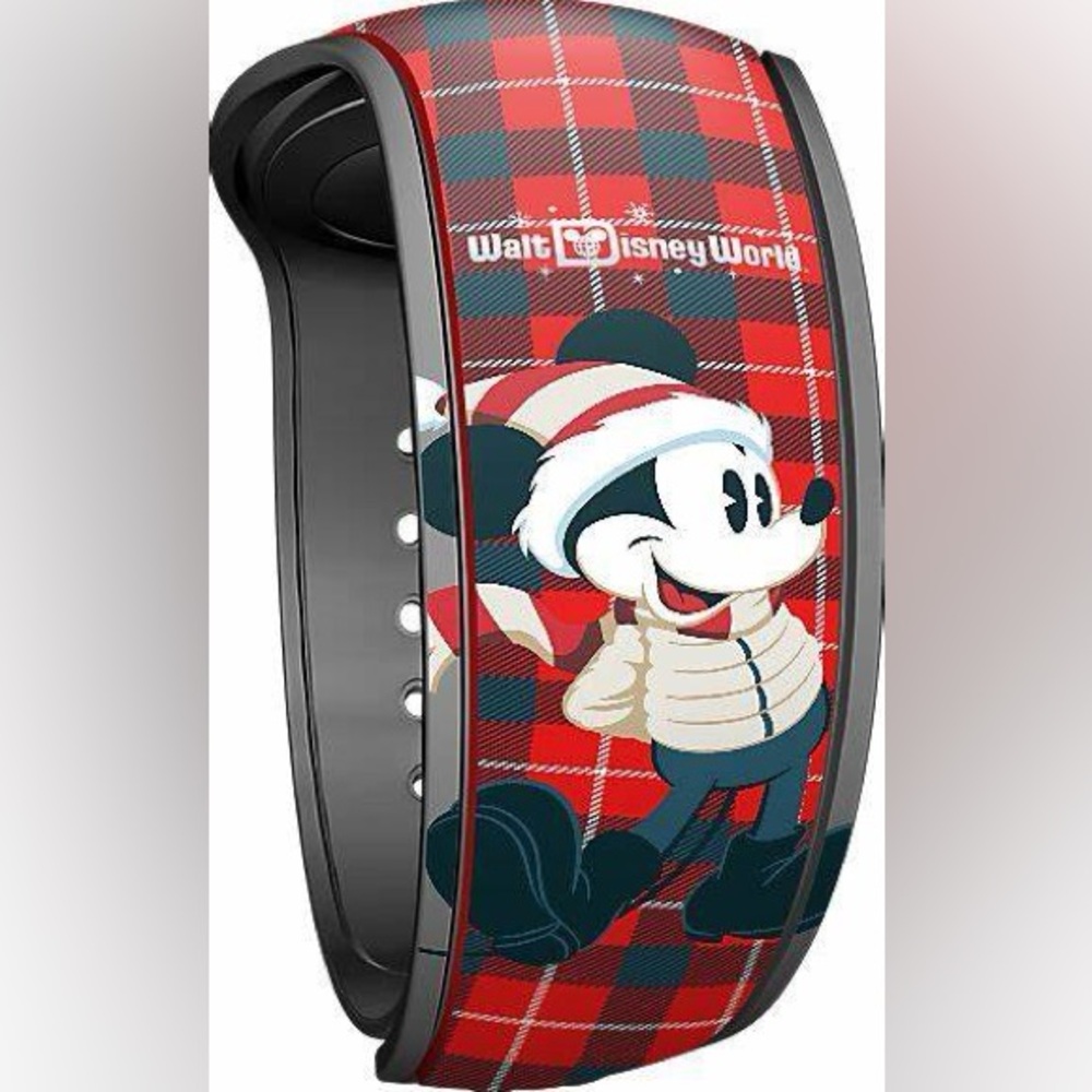 RETIRED Disney World Mickey Christmas Plaid Exclusive Magic Band